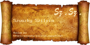 Szuszky Szilvia névjegykártya