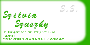 szilvia szuszky business card